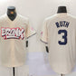 New York Yankees #3 Babe Ruth Cream Limited Stitched Baseball Jersey