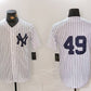 New York Yankees #49 Ron Guidry White Cool Base Stitched Baseball Jerseys