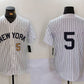 New York Yankees #5 Joe DiMaggio White No Name Cool Base Stitched Baseball Jersey