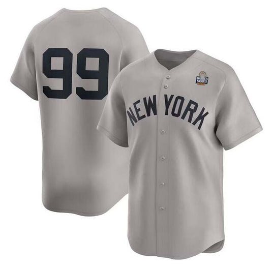 New York Yankees #99 Aaron Judge Gray 2024 World Series Limited Stitched Baseball Jersey