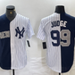 New York Yankees #99 Aaron Judge Navy White Split Stitched Baseball Jersey