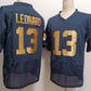 N.Dame Fighting Irish #13 Riley Leonard Name Navy Blue Stitched American College Jerseys