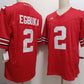 O.State Buckeyes #2 Emeka Egbuka Red FUSE Football Stitched American College Jerseys