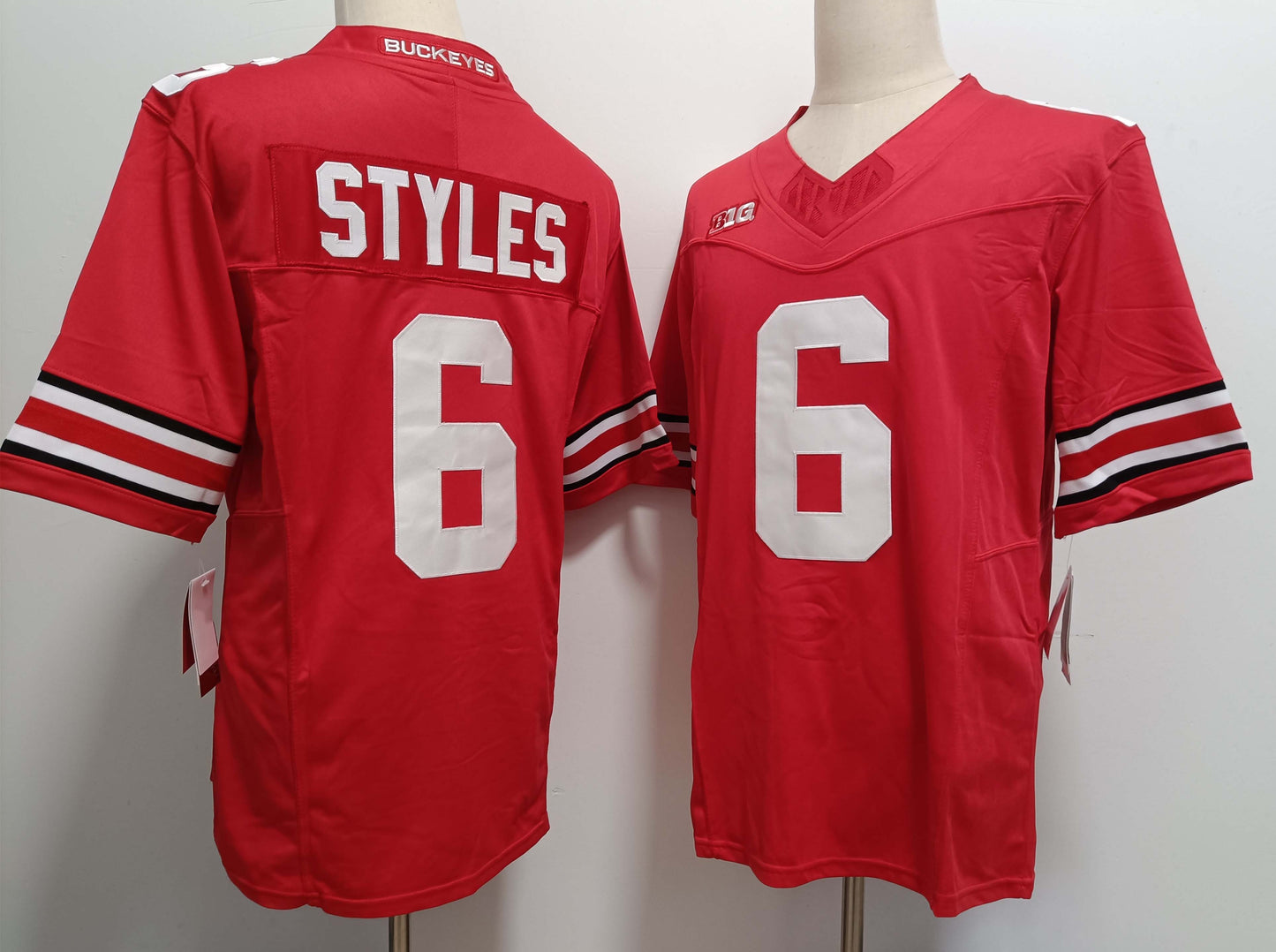 O.State Buckeyes #6 Sonny Styles Red FUSE Stitched American College Jerseys