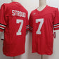 O.State Buckeyes #7 CJ Stroud White FUSE Stitched American College Jerseys