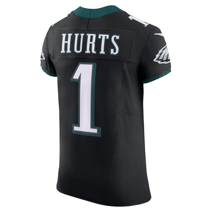 P.Eagles #1 Jalen Hurts Alternate Vapor F.U.S.E. Elite Jersey - Black American Football Jersey