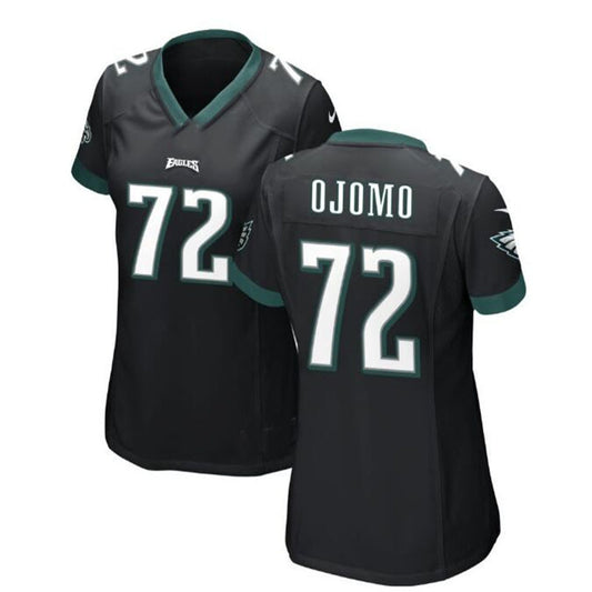 P.Eagles #72 Moro Ojomo Alternate Game Jersey - Black Stitched American Football Jerseys