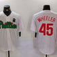 Philadelphia Phillies #45 Zack Wheeler White Green Cool Base Stitched Baseball Jersey