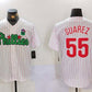 Philadelphia Phillies #55 Ranger Suárez White Green Cool Base Stitched Baseball Jersey