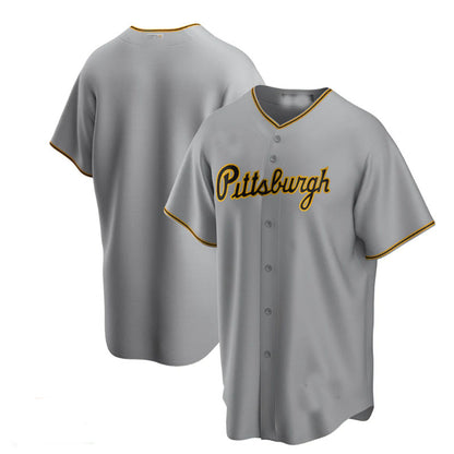 Pittsburgh Pirates Away Replica Team Jersey - Gray Baseball Jerseys