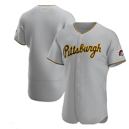 Pittsburgh Pirates Road Authentic Team Jersey - Gray Baseball Jerseys