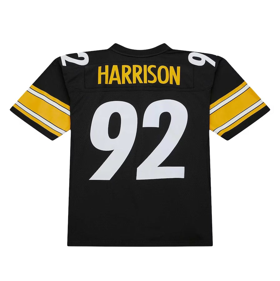 P.Steelers #92 James Harrison Mitchell & Ness Black Legacy Replica American Football Jerseys