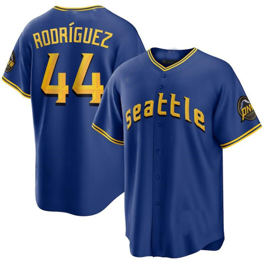 Seattle Mariners #44 Julio Rodriguez  Royal 2023 City Connect Replica Player Jersey Baseball Jerseys