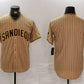 San Diego Padres Blank Tan Cool Base Stitched Baseball Jersey