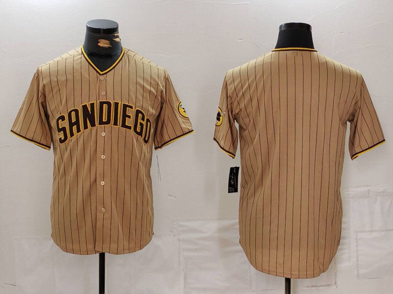 San Diego Padres Blank Tan Cool Base Stitched Baseball Jersey