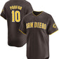 San Diego Padres #10 Jurickson Profar Brown 2024 Away Limited Baseball Stitched Jersey