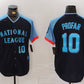 San Diego Padres #10 Jurickson Profar Number Navy 2024 All Star Limited Stitched Baseball Jersey