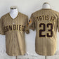 San Diego Padres #23 Fernando Tatis Jr. Tan Stitched Baseball Jersey