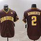 San Diego Padres #2 Xander Bogaerts Brown With PS Patch Cool Base Stitched Baseball Jersey