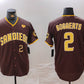 San Diego Padres #2 Xander Bogaerts Brown With PS Patch Cool Base Stitched Baseball Jersey