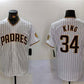 San Diego Padres #34 Michael King White Cool Base Stitched Baseball Jersey