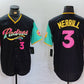 San Diego Padres #3 Jackson Merrill Black Player Number Fashion Baseball Jersey