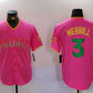 San Diego Padres #3 Jackson Merrill Pink Player Number Fashion Baseball Jersey