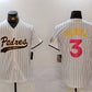 San Diego Padres #3 Jackson Merrill white Cool Base Stitched Baseball Jersey