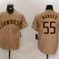 San Diego Padres #55 Sean Manaea Khaki Cool Base Stitched Baseball Jersey