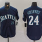 Seattle Mariners #24 Ken Griffey Jr Navy Cool Base Stitched Baseball Jersey