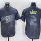 Tampa Bay Rays #2 Yandy Diaz Number Charcoal 2024 City Connect Limited Stitched Baseball Jerseys