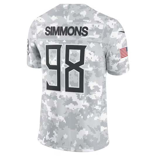 T.Titans #98 Jeffery Simmons Arctic Camo 2024 Salute to Service Limited Stitched American Football Jerseys