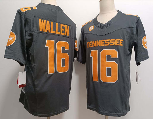 T.Volunteers #16 Peyton Manning Grey FUSE Stitched American College Jerseys