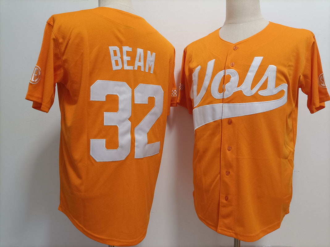 T.Volunteers #32 Drew Beam Orange Stitched College Jerseys