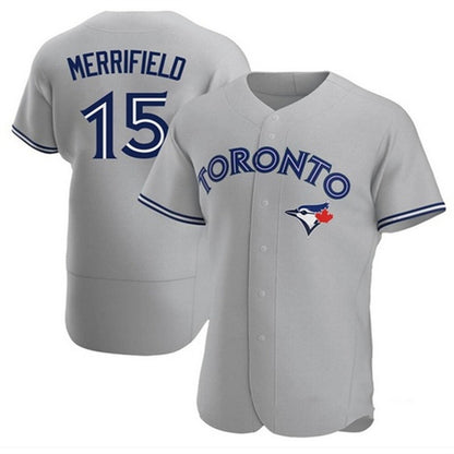 Toronto Blue Jays #15 Whit Merrifield Gray Road Flex Base Player Jersey Baseball Jerseys