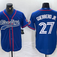 Toronto Blue Jays #27 Vladimir Guerrero Jr Blue Cool Base Stitched Baseball Jersey