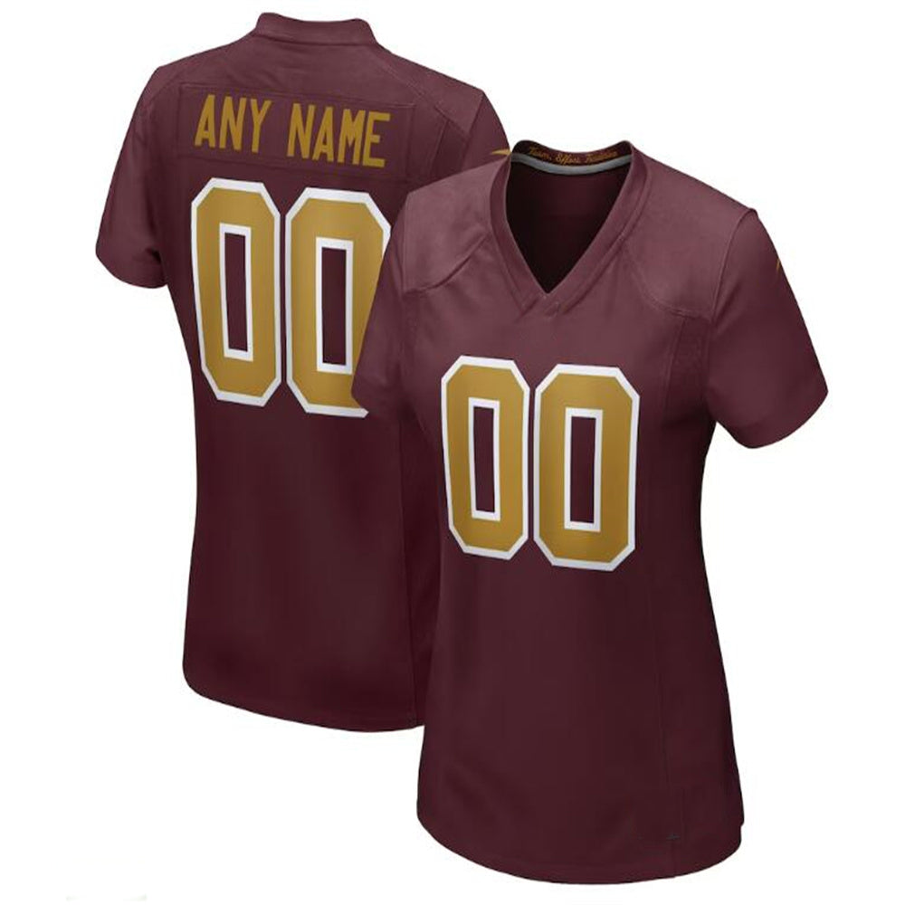 Custom W.Football Team Burgundy Alternate Jersey American Stitched Football Jerseys