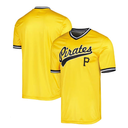 Pittsburgh Pirates Stitches Cooperstown Collection Team Jersey - Yellow Baseball Jerseys