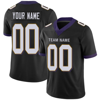 Custom B.Ravens Football JerseyS Team Player or Personalized Design Your Own Name for Men's Women's Youth Jerseys Purple