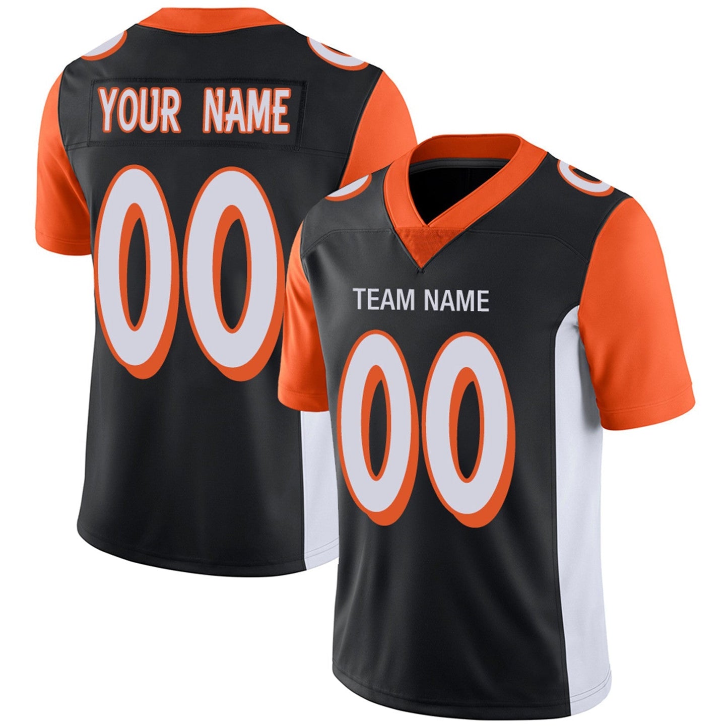 Custom C.Bengals Football Jerseys Team Player or Personalized Design Your Own Name for Men's Women's Youth Jerseys Orange