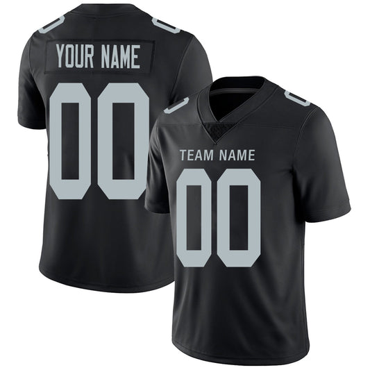 Custom LV.Raiders Football Jerseys Team Player or Personalized Design Your Own Name for Men's Women's Youth Jerseys Black