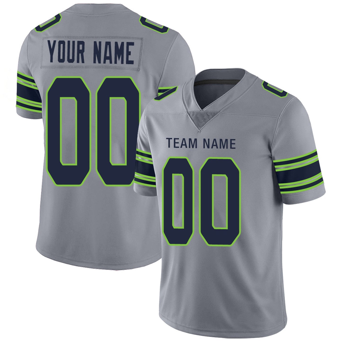 Custom S.Seahawks Football Jerseys Team Player or Personalized Design Your Own Name for Men's Women's Youth Jerseys Navy