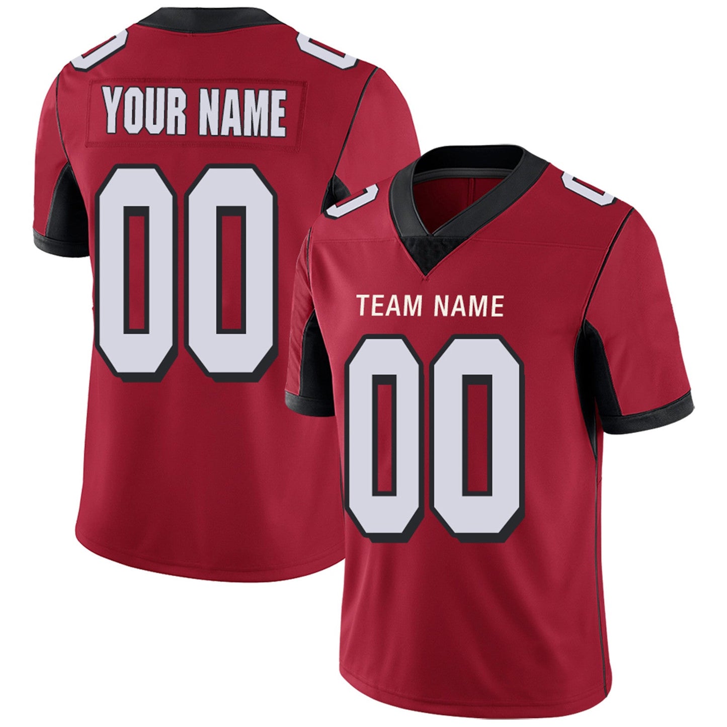 Custom A.Falcons Team Player or Personalized Design Your Own Name for Men's Women's Youth Jerseys Red Football Jerseys