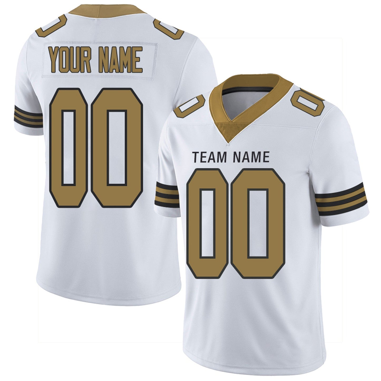 Custom NO.Saints Football Jerseys Team Player or Personalized Design Your Own Name for Men's Women's Youth Jerseys Black