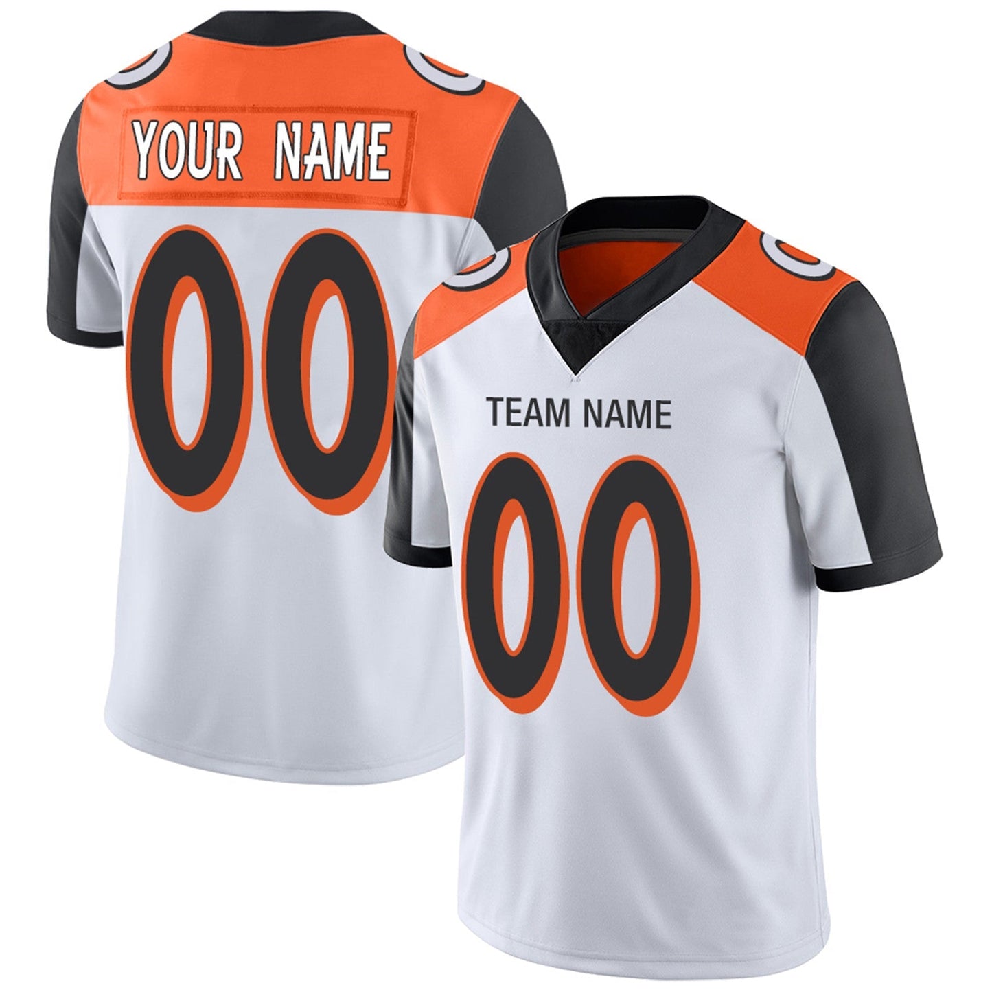 Custom C.Bengals Football Jerseys Team Player or Personalized Design Your Own Name for Men's Women's Youth Jerseys Orange