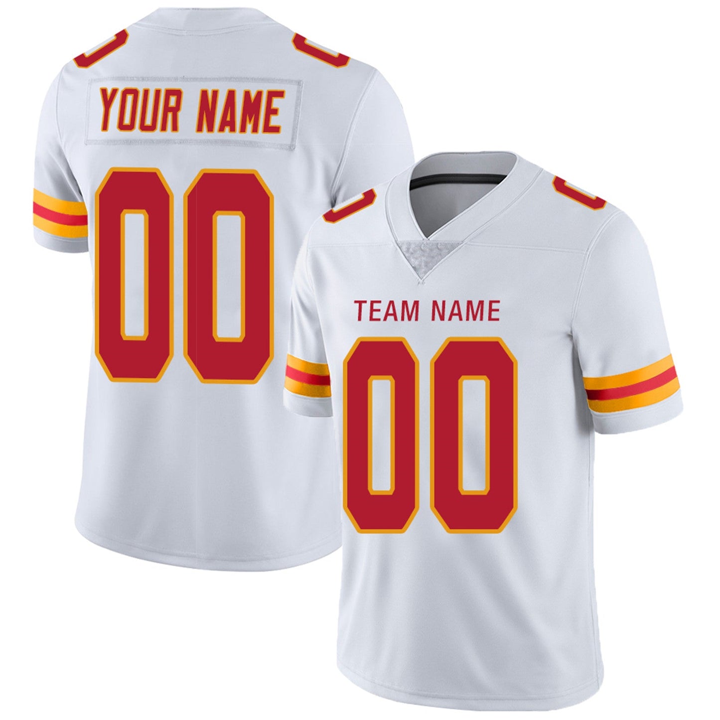 Custom KC.Chiefs Football Jerseys Team Player or Personalized Design Your Own Name for Men's Women's Youth Jerseys Red