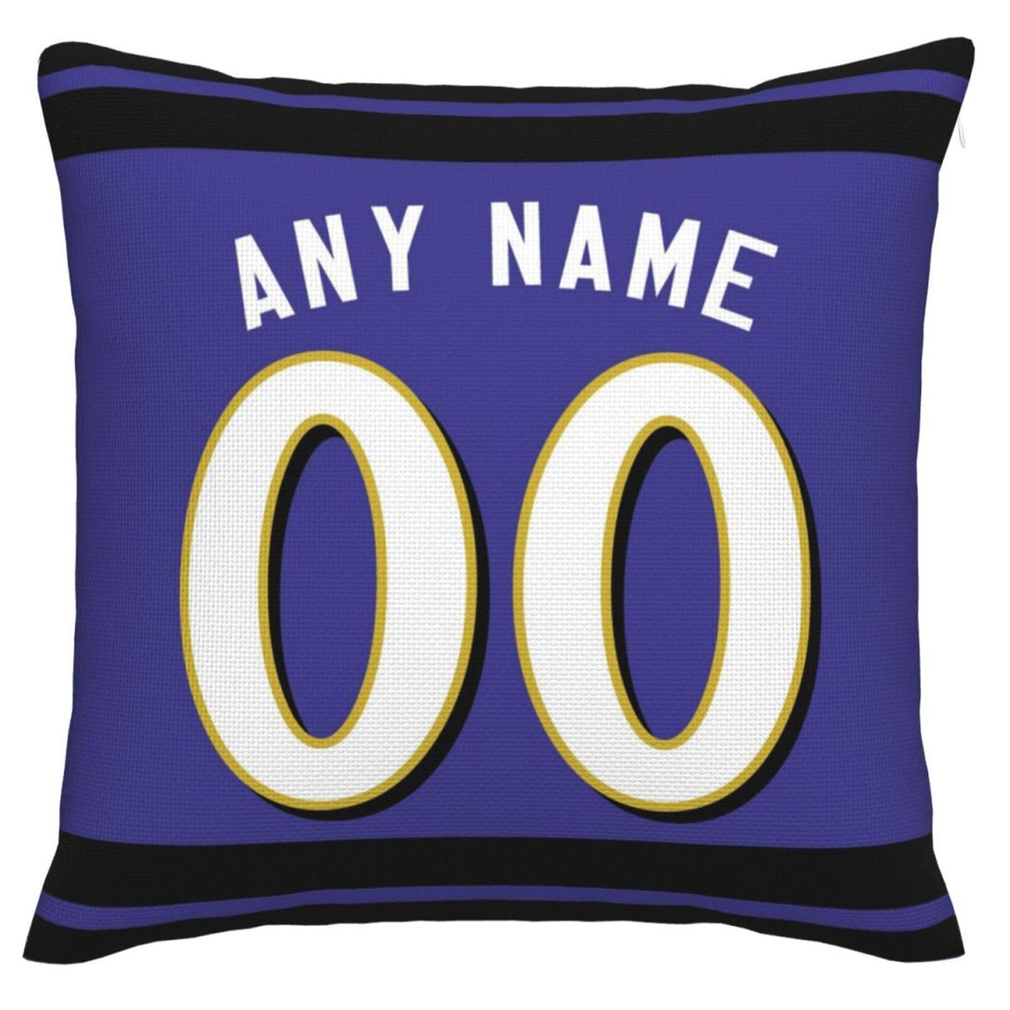 Custom B.Ravens Pillow Purple Football Team Decorative Throw Pillow Case Print Personalized Football Style Fans Letters & Number Birthday Gift Football Pillows