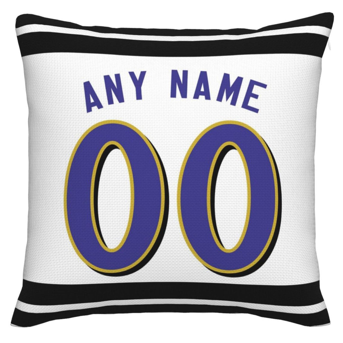 Custom B.Ravens Pillow Purple Football Team Decorative Throw Pillow Case Print Personalized Football Style Fans Letters & Number Birthday Gift Football Pillows