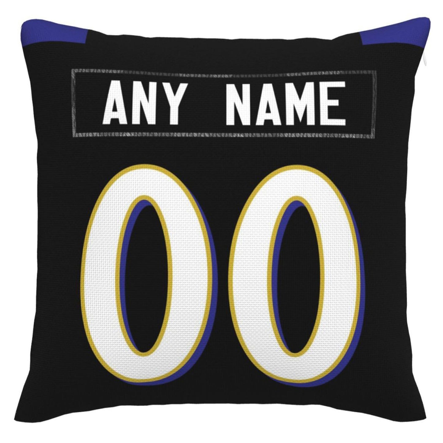 Custom B.Ravens Pillow Purple Football Team Decorative Throw Pillow Case Print Personalized Football Style Fans Letters & Number Birthday Gift Football Pillows