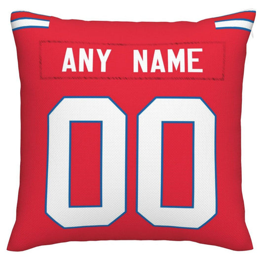 Custom B.Bills Pillow Royal Football Team Decorative Throw Pillow Case Print Personalized Football Style Fans Letters & Number Birthday Gift Football Pillows